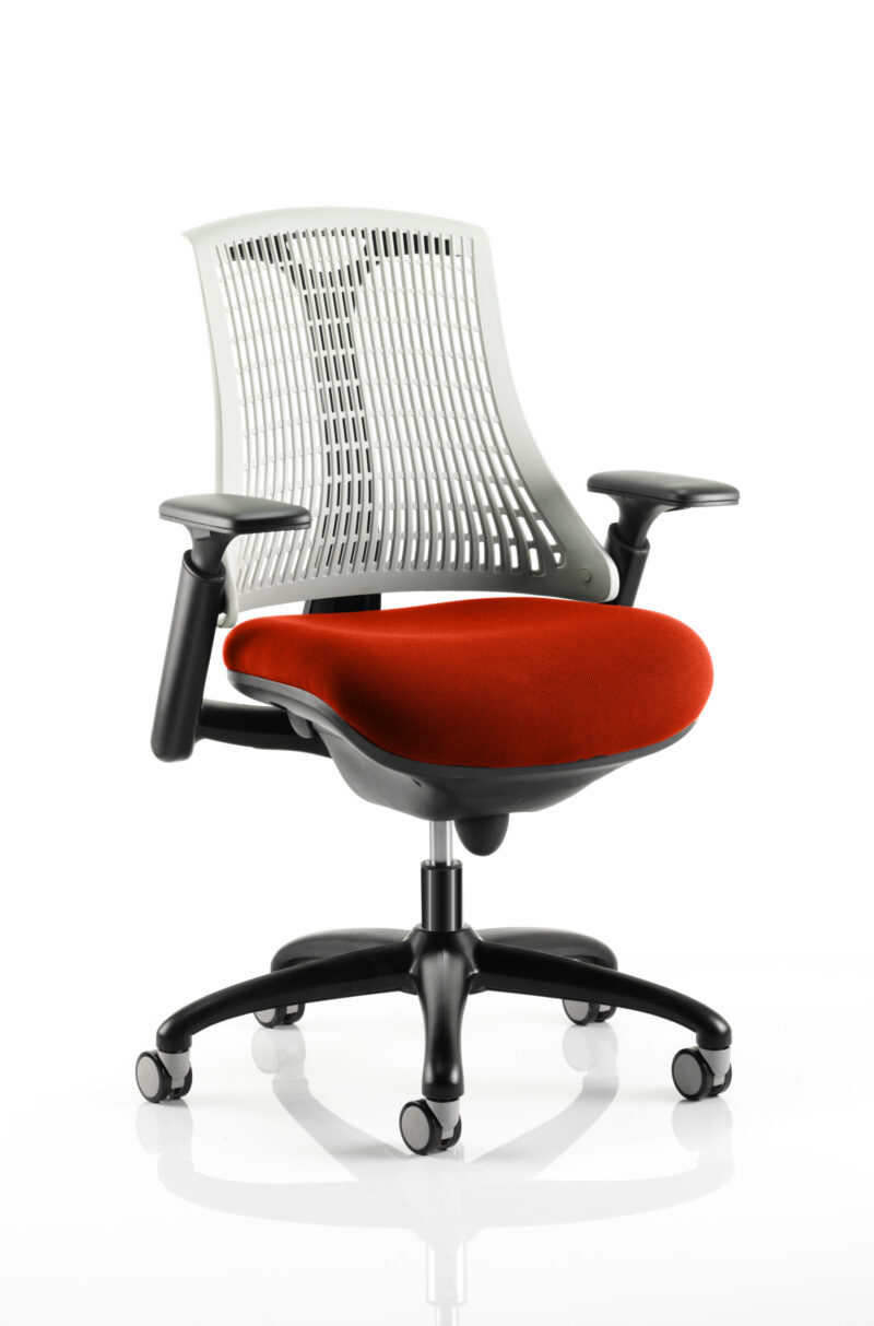 Flex Medium Back Black Frame Task Operator Office Chair with Arms - Image 27