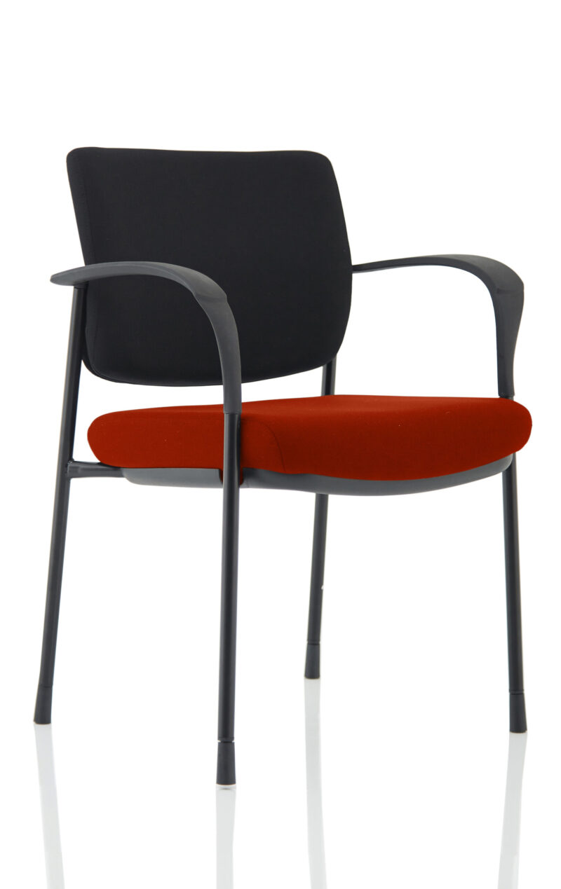 Brunswick Deluxe Medium Back Stacking Visitor Office Chair with Arms - Image 2