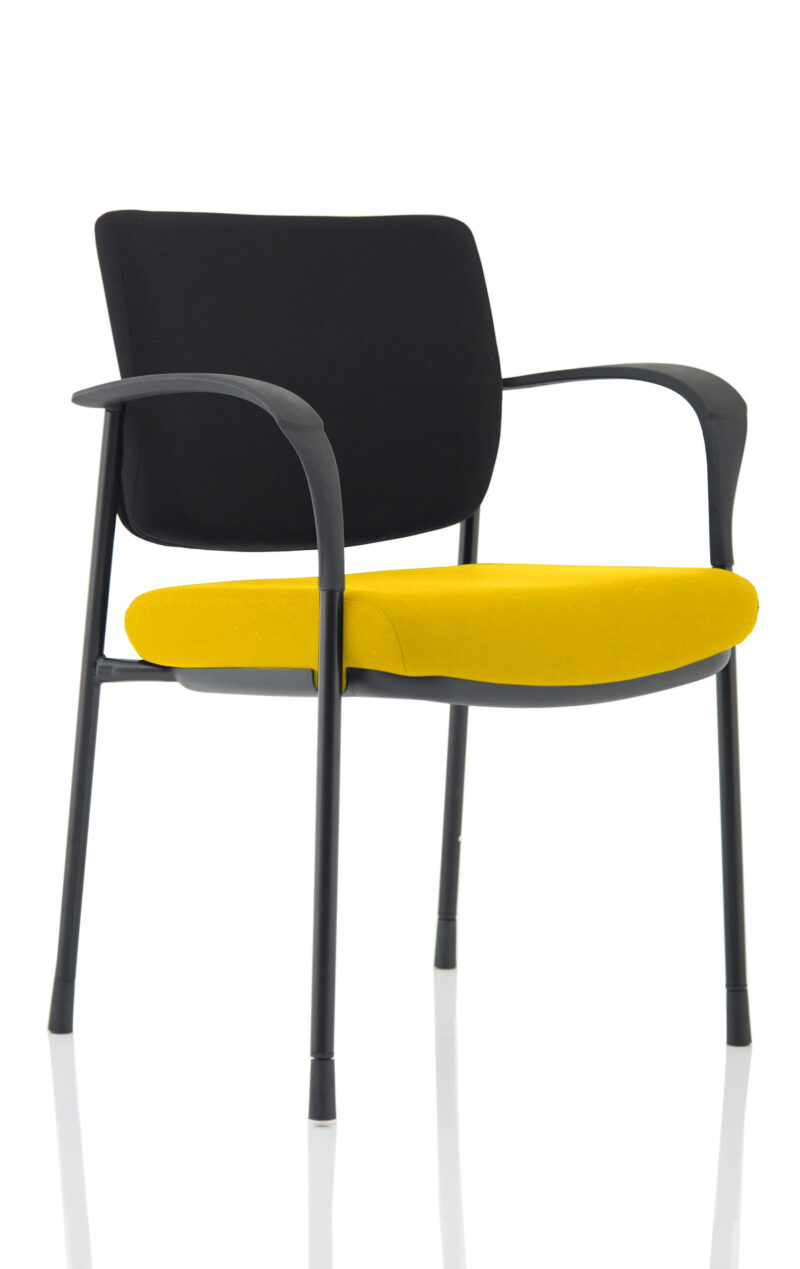 Brunswick Deluxe Medium Back Stacking Visitor Office Chair with Arms - Image 5