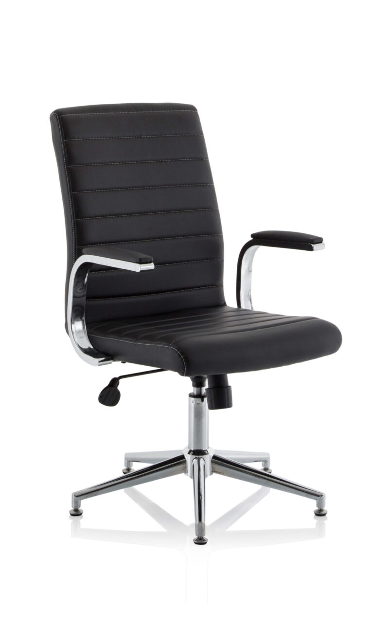 Ezra Medium Back Leather Executive Office Chair with Arms - Image 8