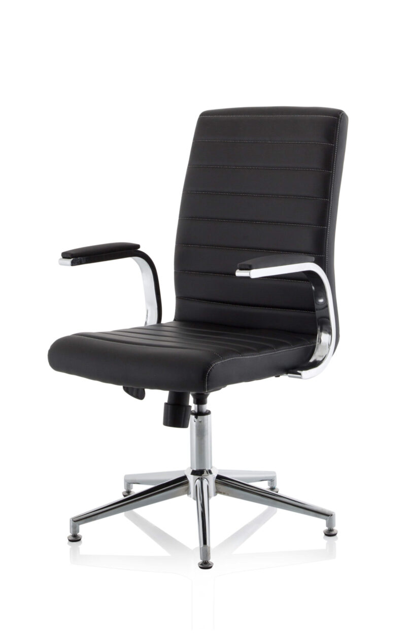 Ezra Medium Back Leather Executive Office Chair with Arms - Image 10