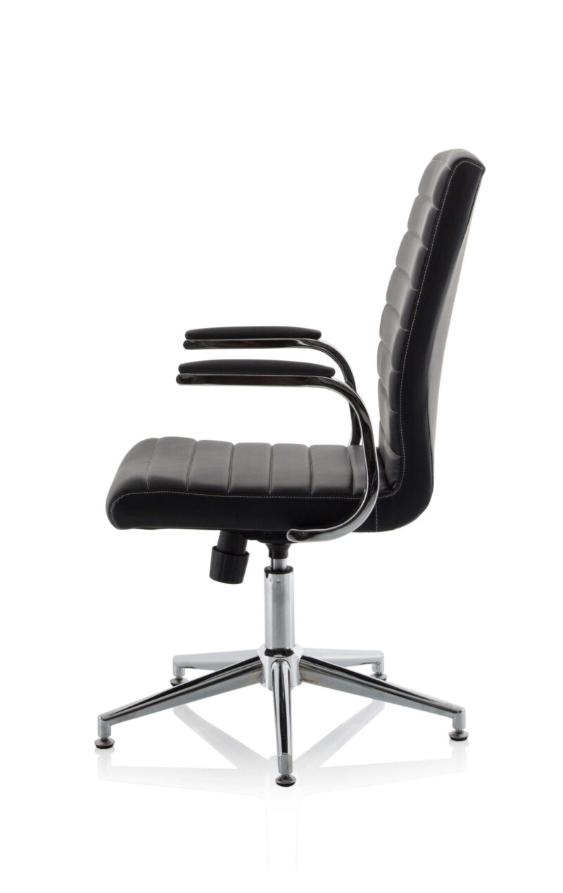 Ezra Medium Back Leather Executive Office Chair with Arms - Image 11