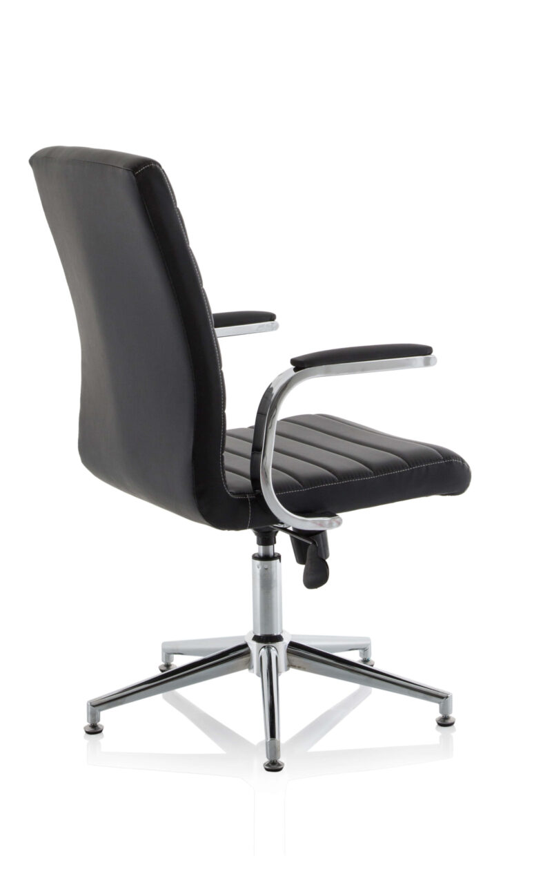 Ezra Medium Back Leather Executive Office Chair with Arms - Image 13