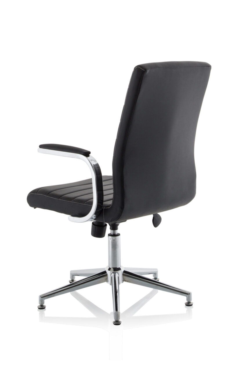 Ezra Medium Back Leather Executive Office Chair with Arms - Image 38