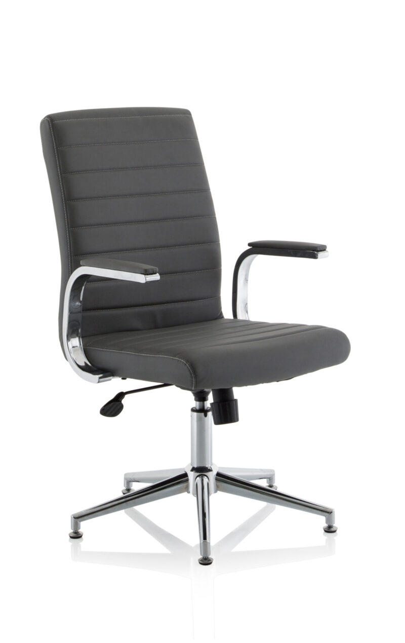 Ezra Medium Back Leather Executive Office Chair with Arms - Image 44