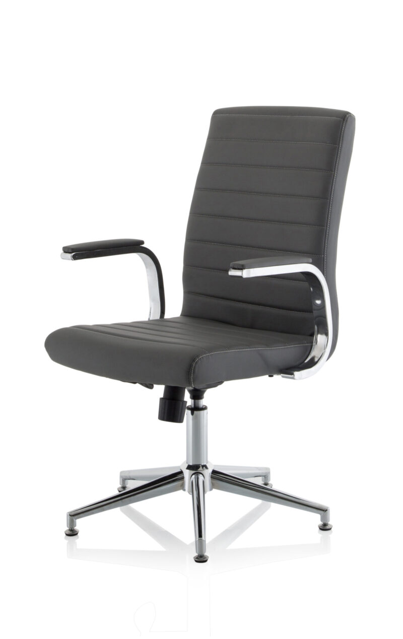 Ezra Medium Back Leather Executive Office Chair with Arms - Image 46