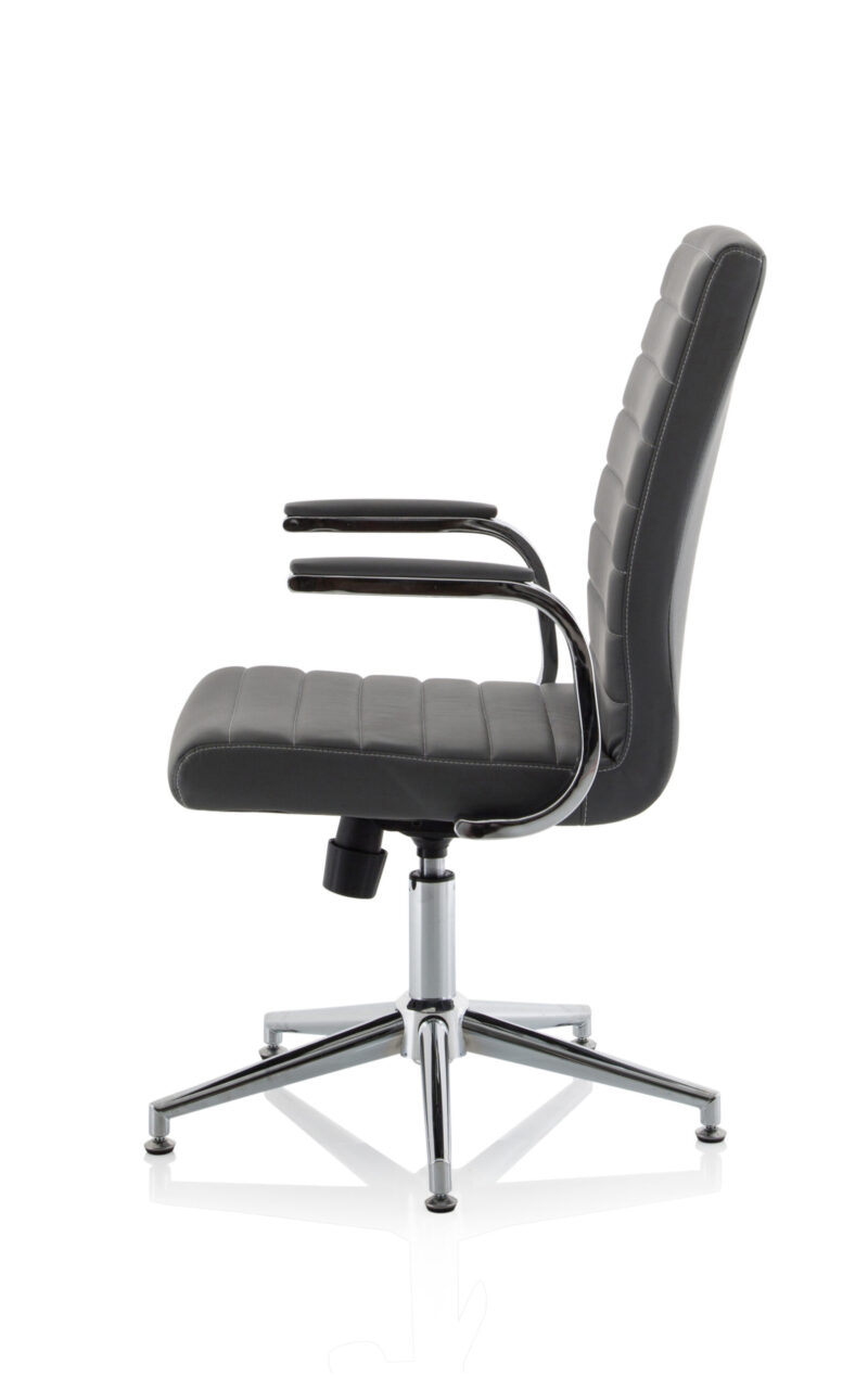 Ezra Medium Back Leather Executive Office Chair with Arms - Image 47