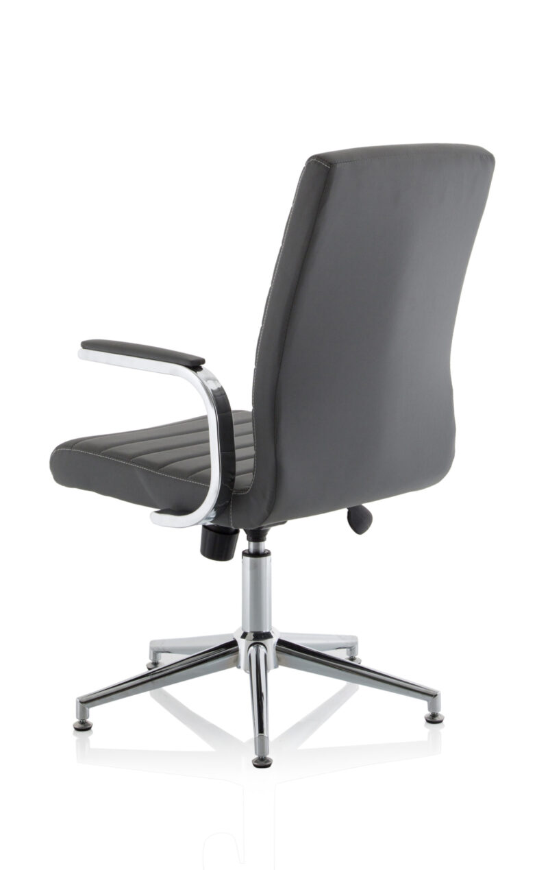 Ezra Medium Back Leather Executive Office Chair with Arms - Image 48