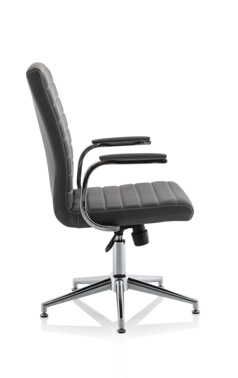 Ezra Medium Back Leather Executive Office Chair with Arms - Image 51