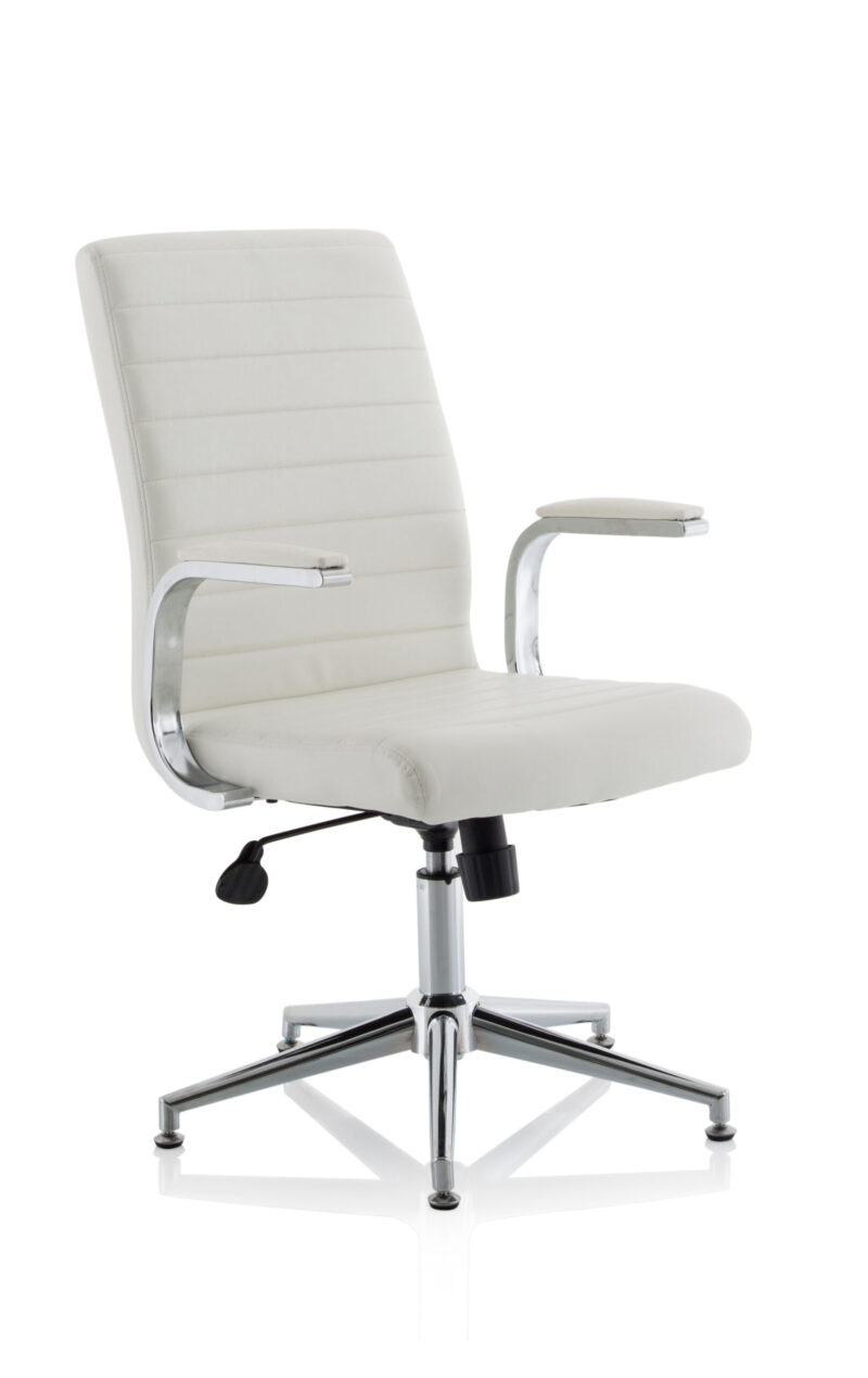 Ezra Medium Back Leather Executive Office Chair with Arms - Image 20
