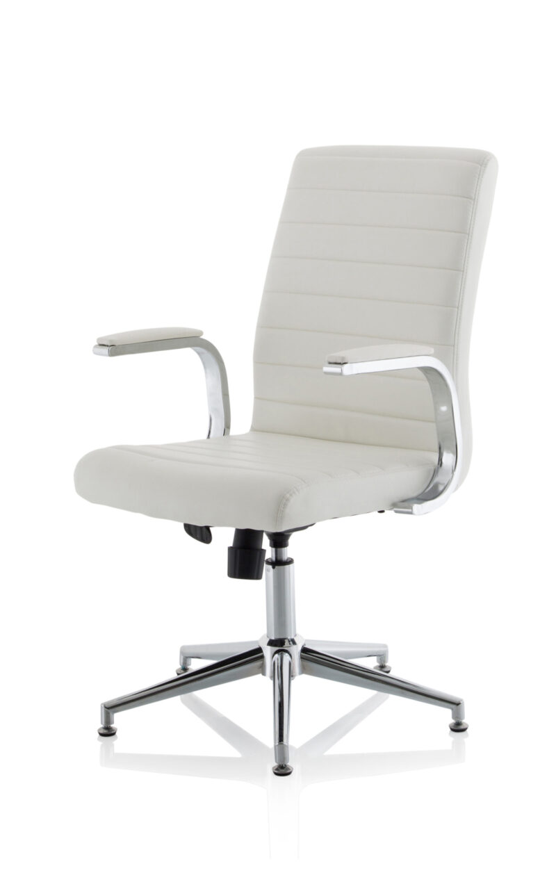 Ezra Medium Back Leather Executive Office Chair with Arms - Image 22
