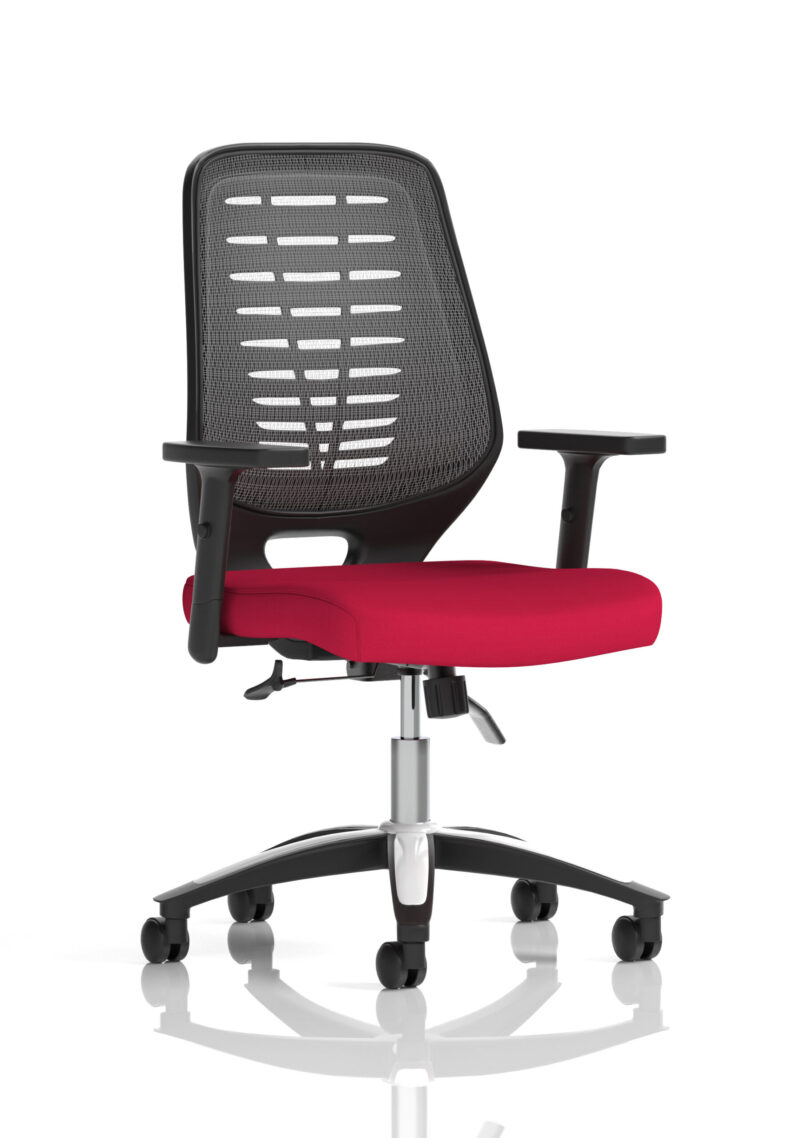 Relay Medium Mesh Back Task Operator Office Chair with Arms - Image 29