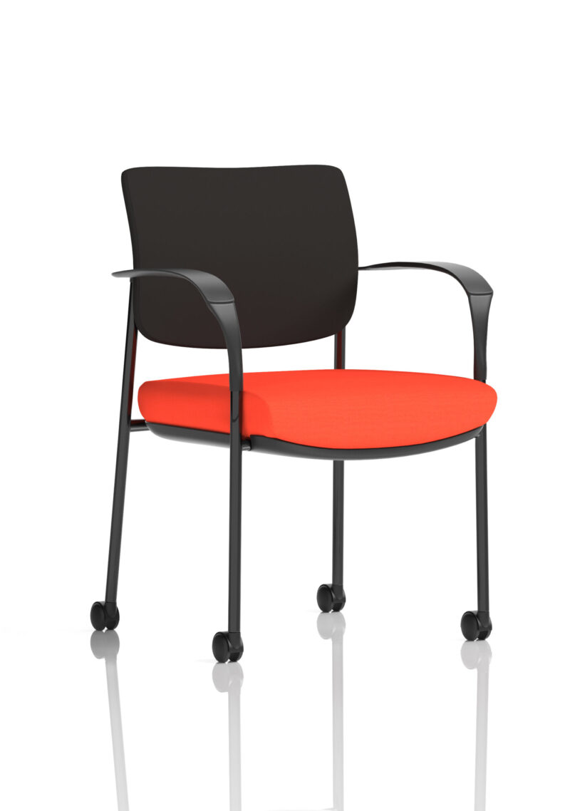 Brunswick Deluxe Medium Back Visitor Office Chair with Arms with Castors - Image 7