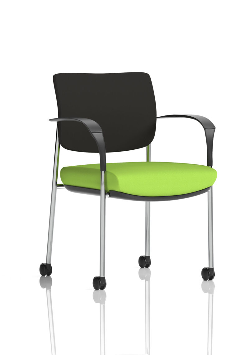 Brunswick Deluxe Medium Back Visitor Office Chair with Arms with Castors - Image 12