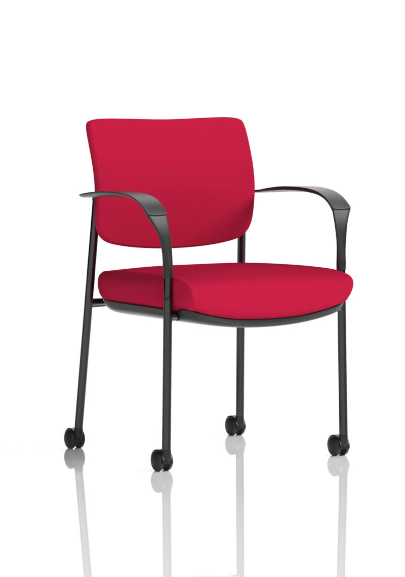Brunswick Deluxe Medium Back Visitor Office Chair with Arms with Castors - Image 17