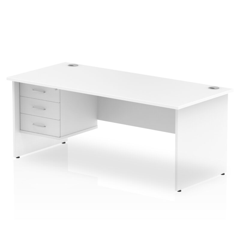 Impulse 1800mm Panel End Straigh Desk With Single Fixed Pedestal - Image 29