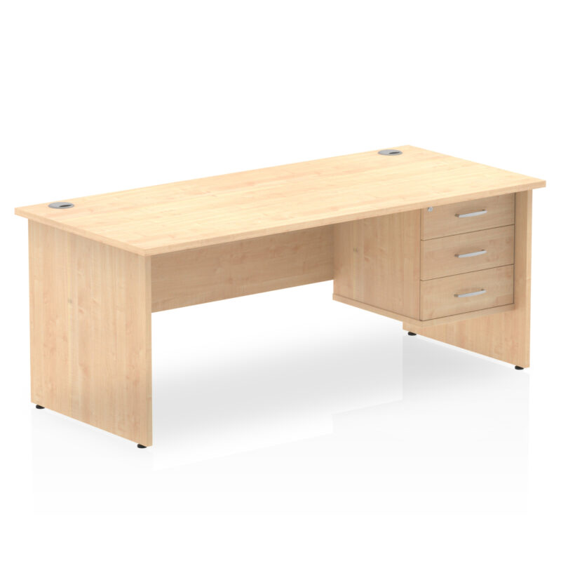 Impulse 1800mm Panel End Straigh Desk With Single Fixed Pedestal - Image 14