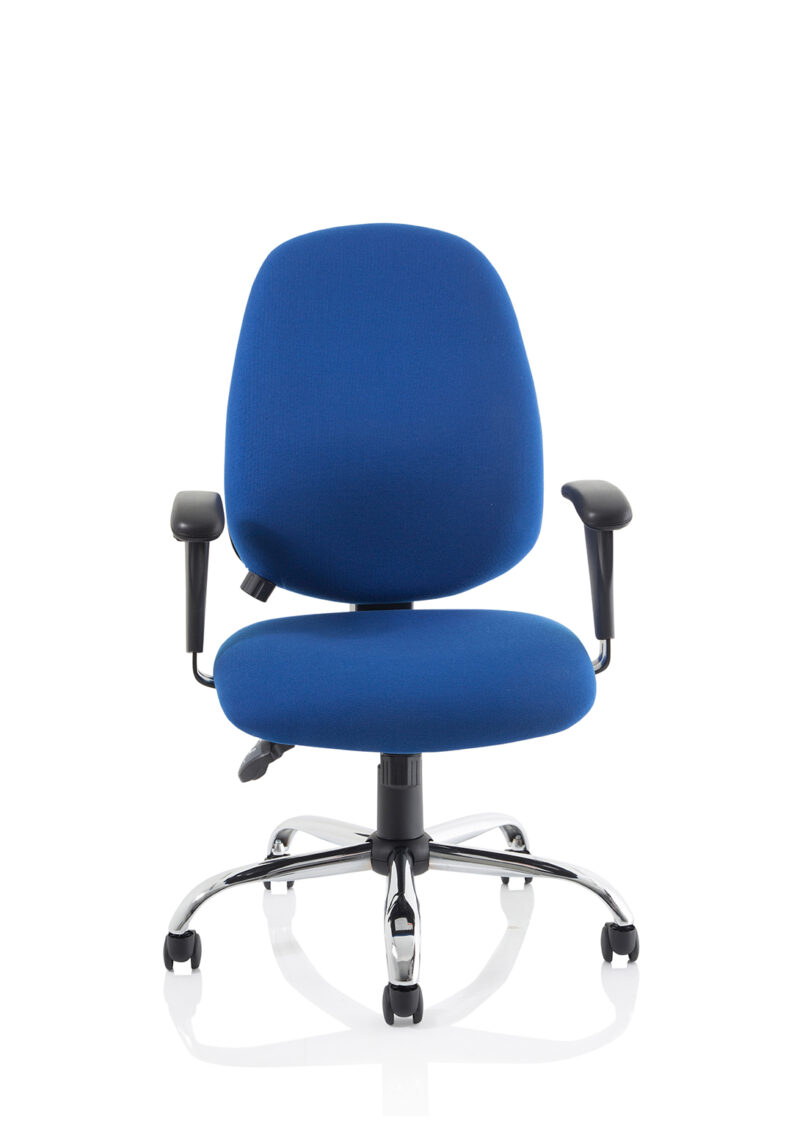 Lisbon Medium Back Task Operator Office Chair with Height Adjustable Arms - Image 10