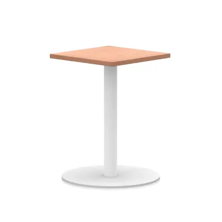 Italia Square Poseur Table White Leg